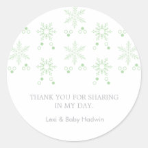 Snowflake | Neutral Baby Shower Favor Sticker