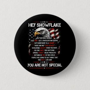 Snowflake Not Spegovernment Agencyl Patriotic July Button