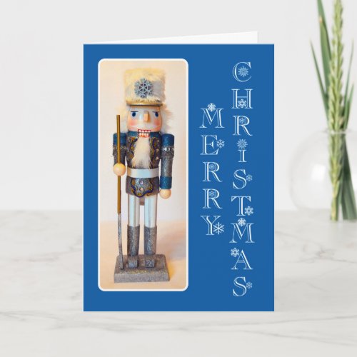 Snowflake Nutcracker Merry Christmas Holiday Card