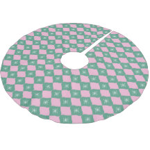 Snowflake Ogee Pattern Christmas Tree Skirt