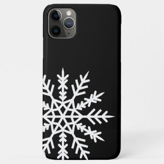 Snowflake on black iPhone Case