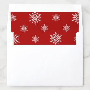 Snowflake on red background Holiday  Envelope Liner