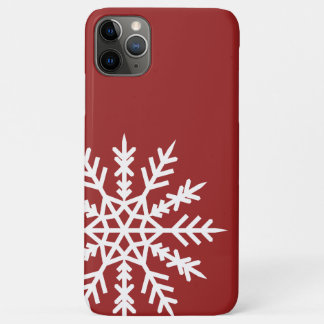 Snowflake on red iPhone Case