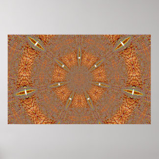 Snowflake Orange Glow Poster