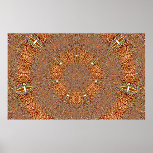 Snowflake Orange Glow Poster (Front)