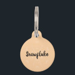 Snowflake orange winter name pet ID tag<br><div class="desc">Snowflake orange winter name</div>