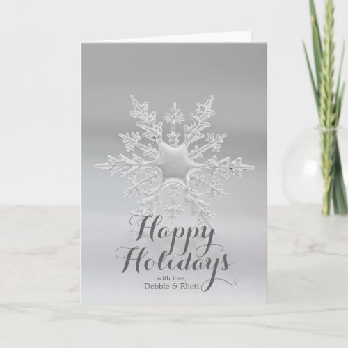 Snowflake ornament holiday card