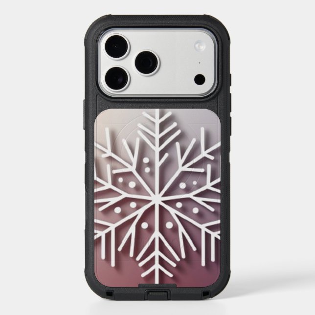 Snowflake Ornament Icon – Winter Holiday Design  Otterbox iPhone Case (Back)