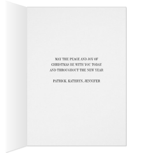 Snowflake Ornament Merry Christmas Greeting Card (Inside (Right))