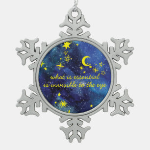 Snowflake Ornament STARS the little prince QUOTE
