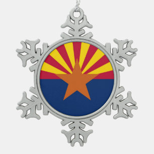 Snowflake Ornament with Arizona Flag