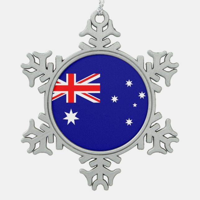 Snowflake Ornament with Australia Flag (Front)