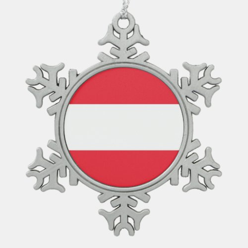 Snowflake Ornament with Austria Flag