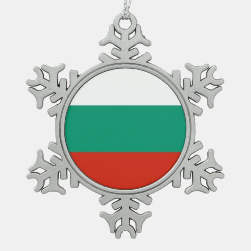 Snowflake Ornament with Bulgaria Flag