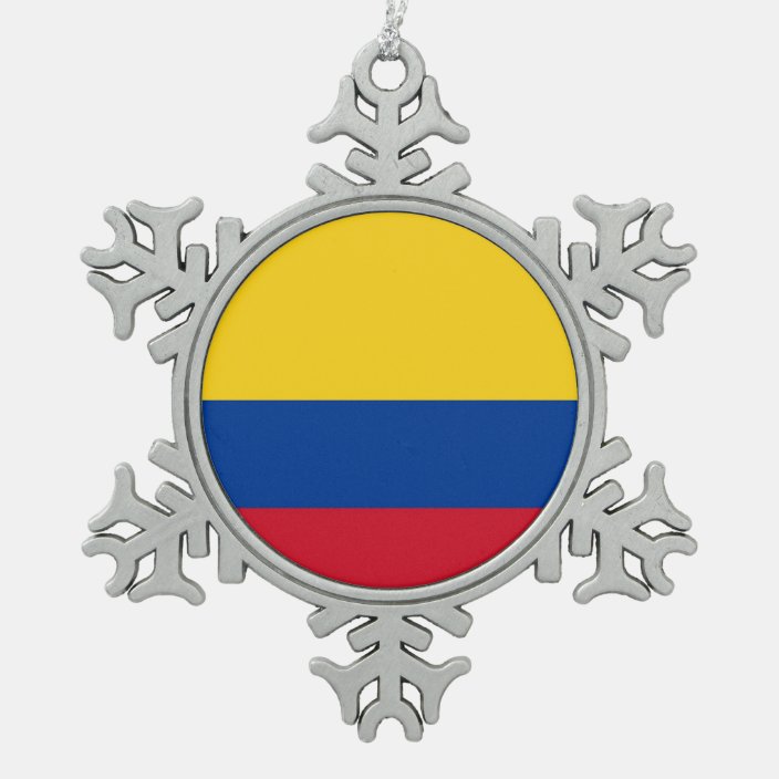 Snowflake Ornament With Colombia Flag Zazzle Com
