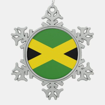 Snowflake Ornament With Jamaica Flag by AllFlags at Zazzle
