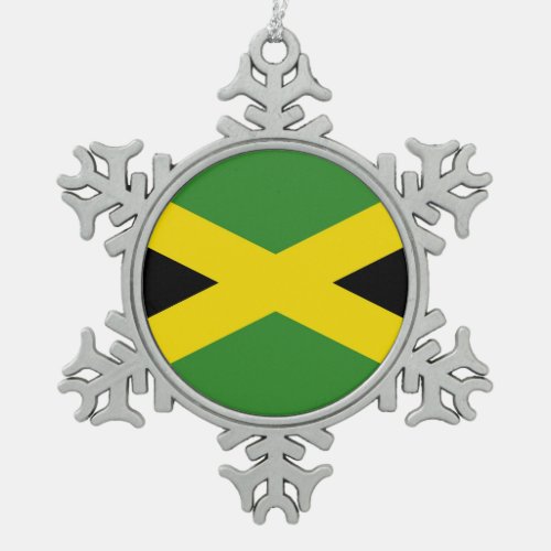 Snowflake Ornament with Jamaica Flag
