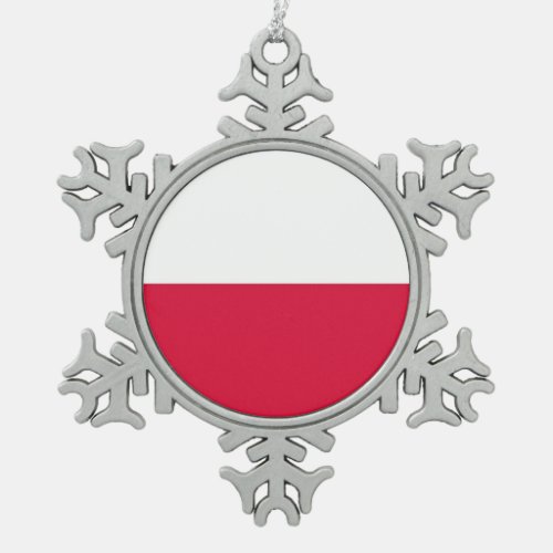 Snowflake Ornament with Poland Flag