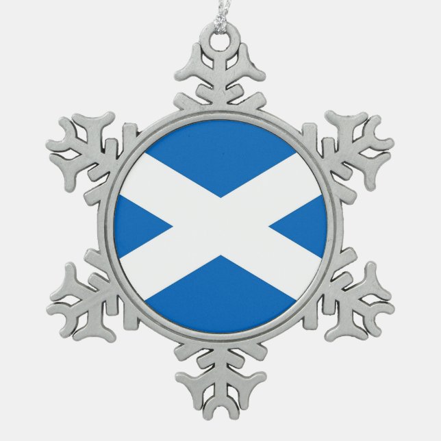 Snowflake Ornament with Scotland Flag (Front)