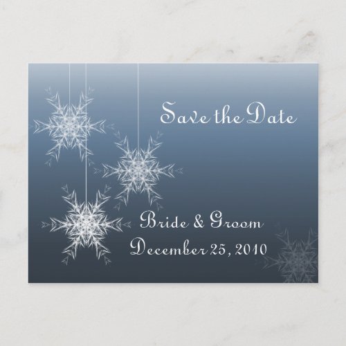 Snowflake Ornaments Postcard _ Save the Date