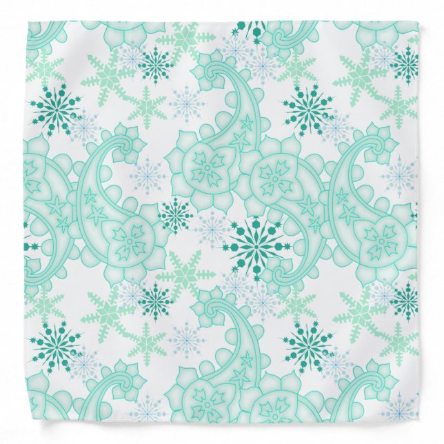 Snowflake Paisley Bandana (Front)