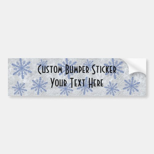 Snowflake Paper 1 _ Original Blue  White Bumper Sticker