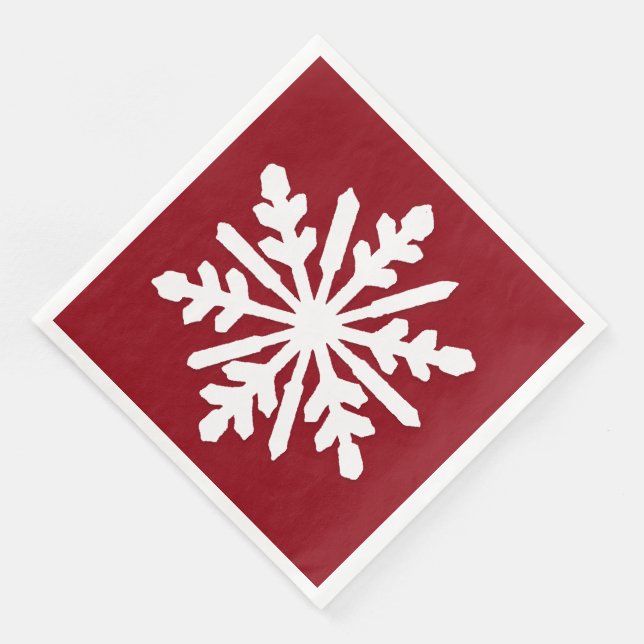 Snowflake Paper Dinner Napkins (Corner)