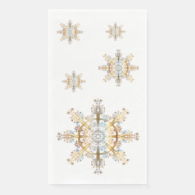Snowflake  paper guest towels (Front)