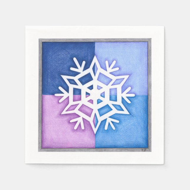 Snowflake - Paper Napkins (Front)