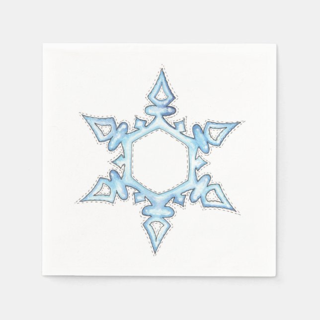 Snowflake Paper Napkins (Front)