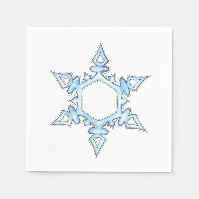 Snowflake Paper Napkins (Front)