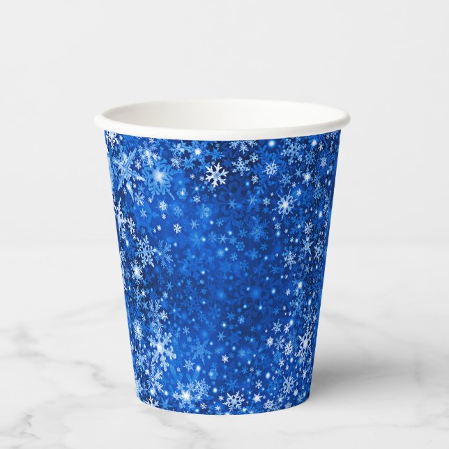 Snowflake Paper party cups (Front)