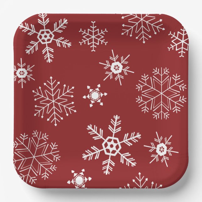 Snowflake Paper Plates (Front)