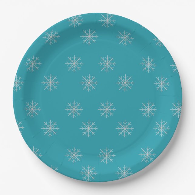 Snowflake  paper plates (Front)