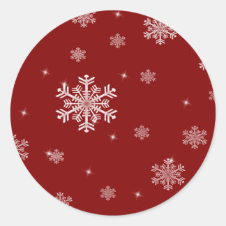 Snowflake Pattern 1 - Red/White Stickers