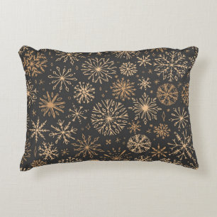 Snowflake pattern accent pillow