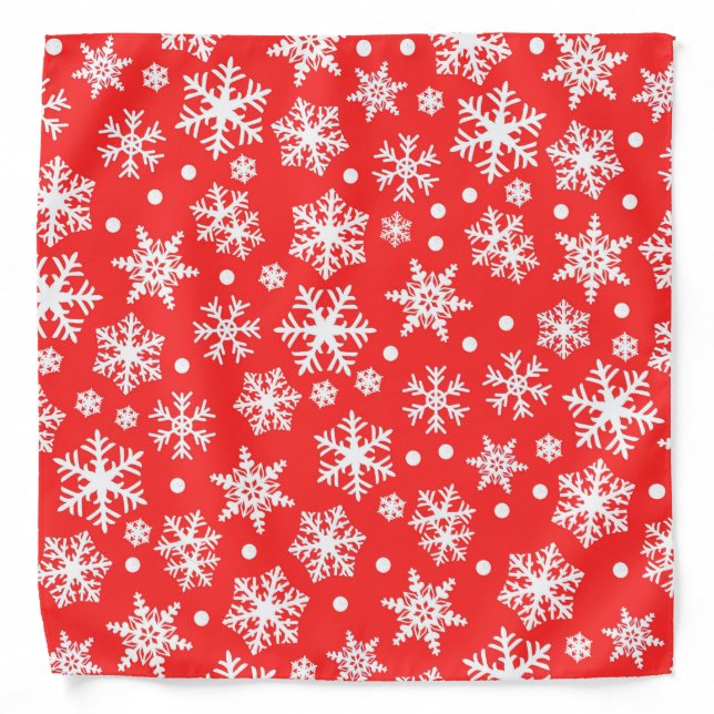 Snowflake Pattern Bandana (Front)