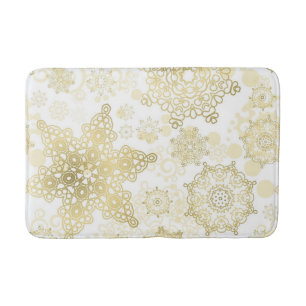 Snowflake pattern bath mat