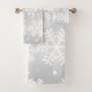 Snowflake pattern	 bath towel set