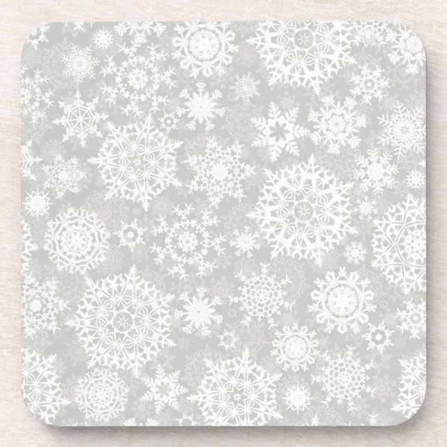 Snowflake pattern	 beverage coaster (Front)