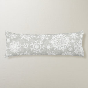 Snowflake pattern body pillow