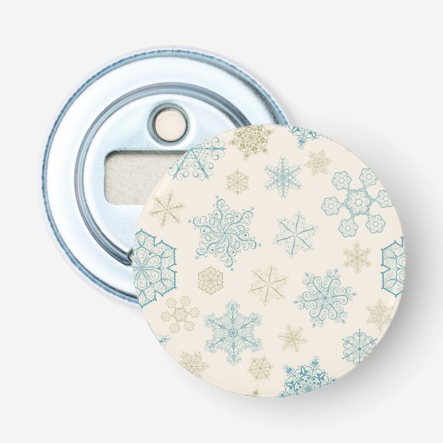 Snowflake pattern	 bottle opener (Front)