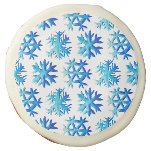 Snowflake Pattern Christmas and Winter Sugar Cookie