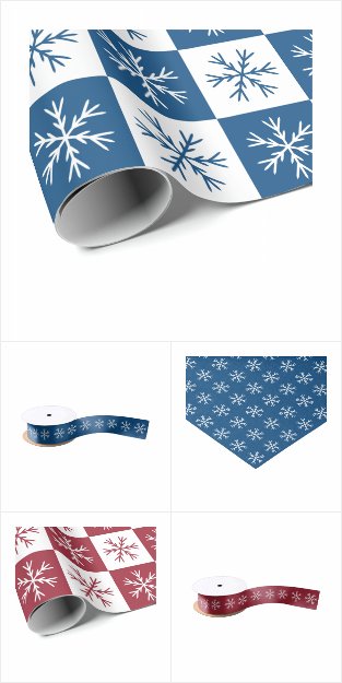 Snowflake Pattern Christmas Wrapping Supplies