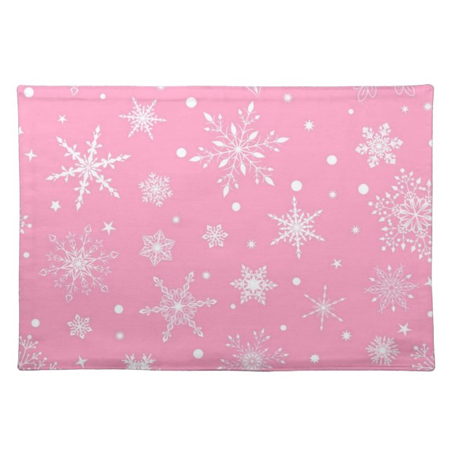 Snowflake pattern	 cloth placemat (Front)