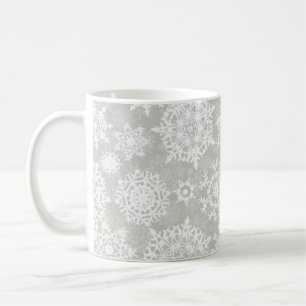 Snowflake pattern coffee mug
