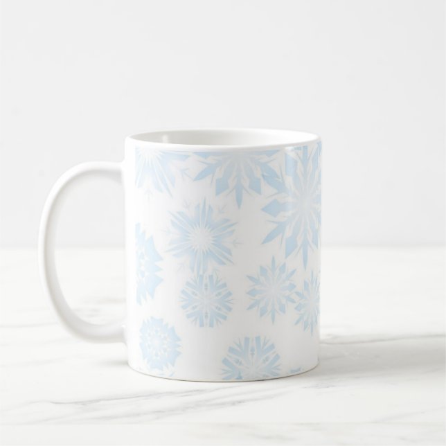 Snowflake pattern coffee mug (Left)