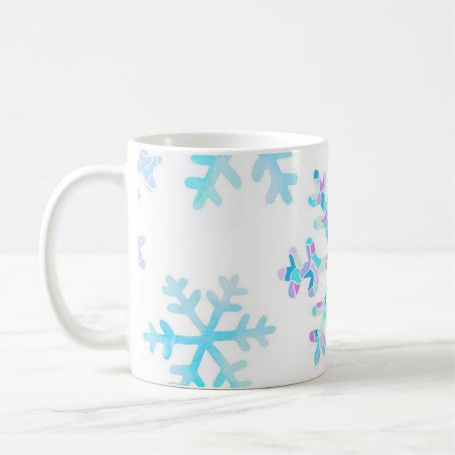 Snowflake pattern coffee mug (Left)