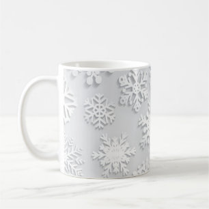 Snowflake pattern coffee mug