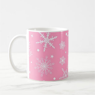 Snowflake pattern coffee mug